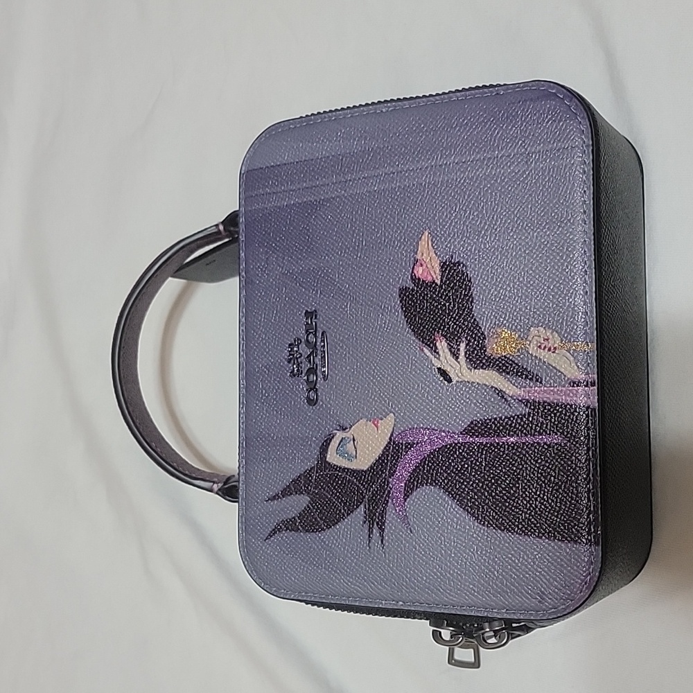 DISNEY X COACH BOX CROSSBODY WITH MALEFICENT MOTIF